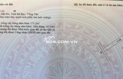 Chính chủ bán đất ở Bà Rịa Vũng Tàu